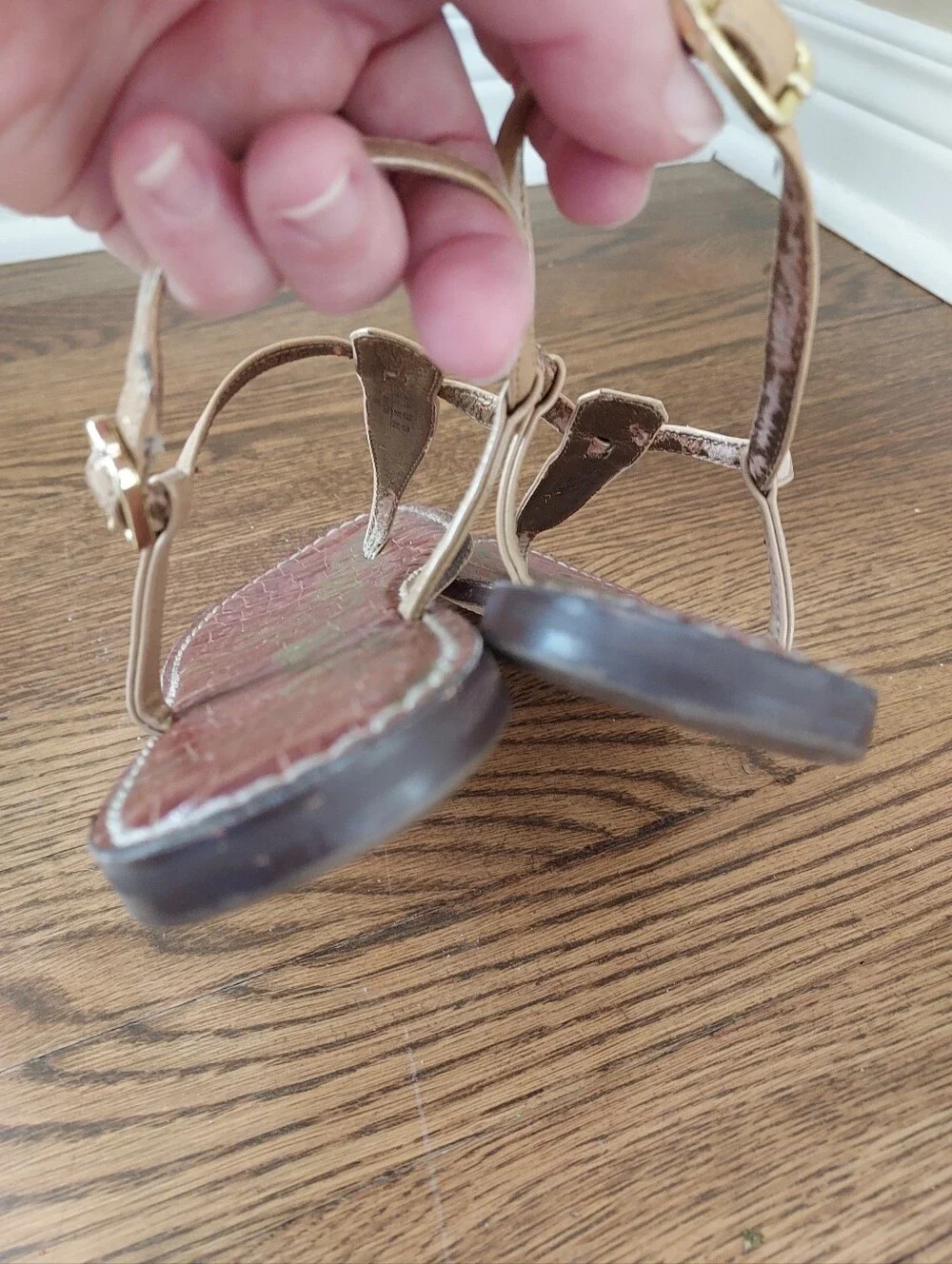 Sam Edelman Tan Gigi Thong Sandals 7.5